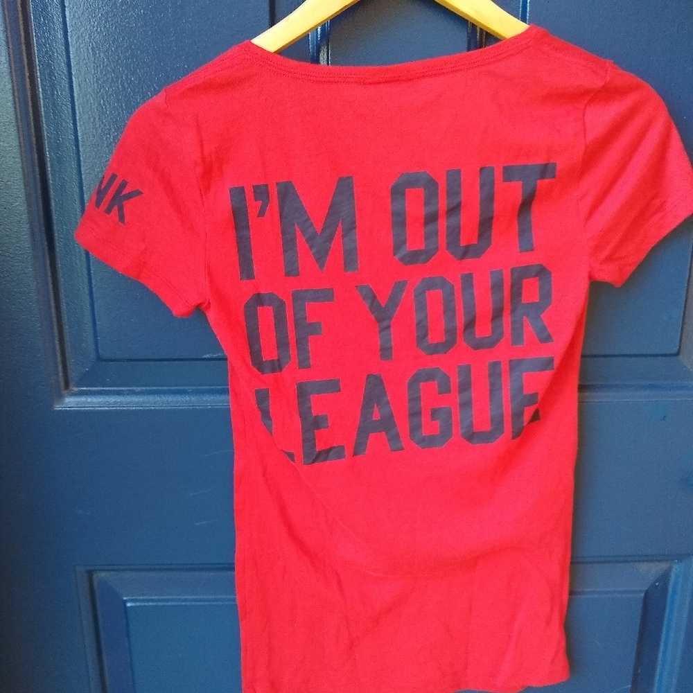 PINK | ANGELS out of your league baseball tee - Picture 4 of 6